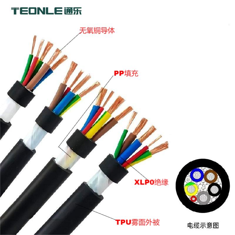 國標純銅線纜新能源新國標充電槍線纜4/5/6芯可選