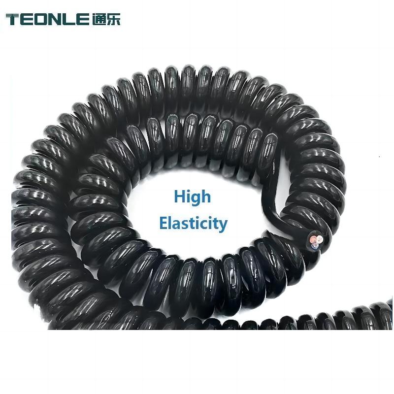 高柔螺旋電纜彈性2 3 4 5 6 7 8芯可選多顏色可選